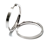 Narrow Huggie Hoop 25mm - Brushed Titanium - 0517-01